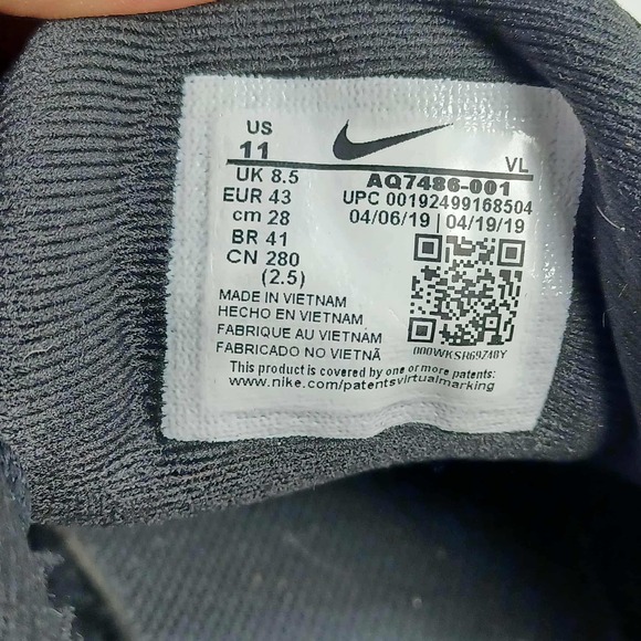 Nike Downshifter 9 Running Shoes AQ7486-001 Gray White Sneakers Women's‎ Size 11 - Picture 7 of 7